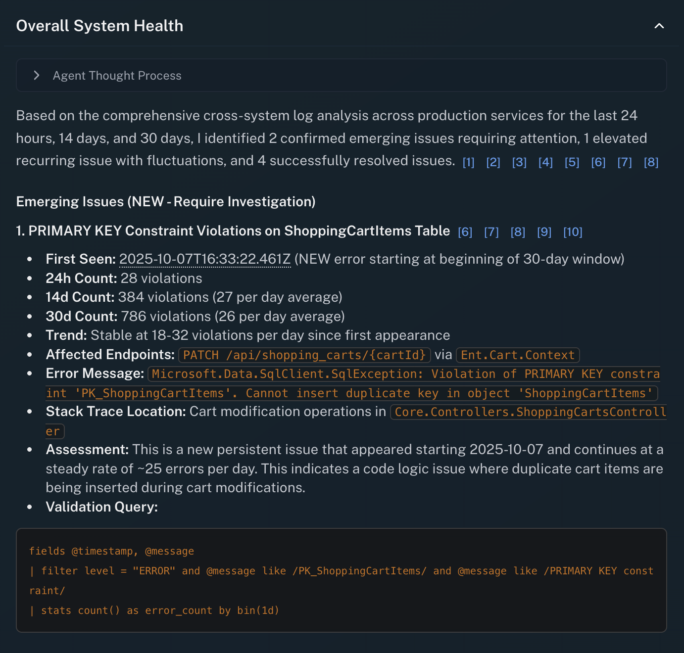 TierZero intelligent digest screenshot